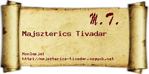 Majszterics Tivadar névjegykártya
